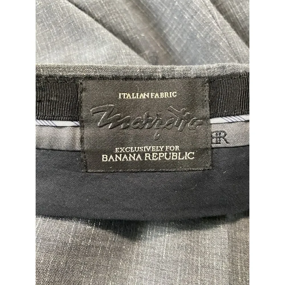 Banana Republic Marzotto Italian Fabric Wool Dress Pants, Linen Look 36X29.5 EUC